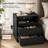 Modern 20" Nightstand with Charging Station, 2 Drawers and Open Shelf Set of 2-1342154991-1340472685