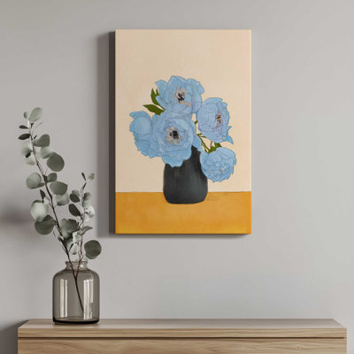 Bouquet Gift Blue By Garima Dhawan Canvas Art Print
