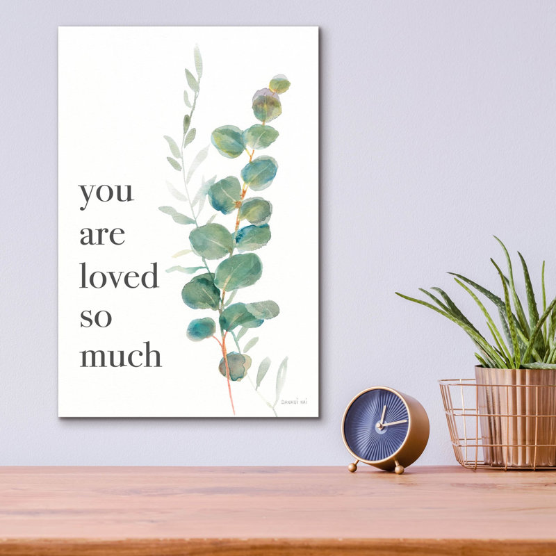 Art mural en verre «Greenery 3 Loved» par Danhui Nai, H 16 po x l 12 po x P 0,13 po