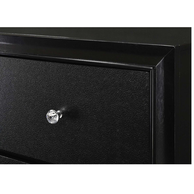 Mobilier de chambre à coucher en bois à motif de commode à cinq tiroirs 1 pièce