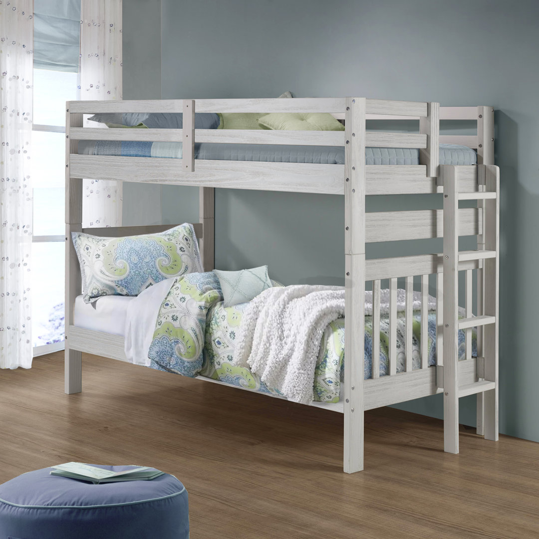 Ahmia Twin Over Twin Solid Wood Standard Bunk Bed Lark Manor™ 