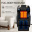 Fauteuil de massage inclinable sans gravité avec pression d'air corporelle complète
