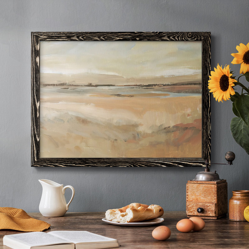Earth Tone Landscape II, reproduction d'art sur toile, H 28 po x l 42 po, Noir