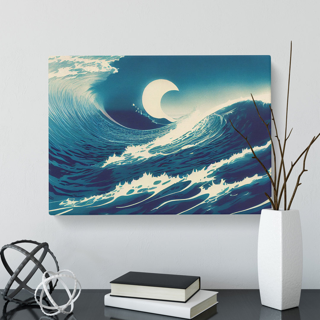Inquisitive Ocean Wave - Wrapped Canvas