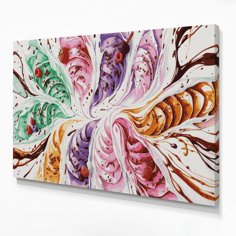 «Desserts Frozen yogurt», art mural sur toile, H 16 po x l 20 po