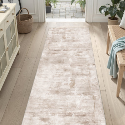Tapis abstrait lavable à la machine avec envers antidérapant Elroy