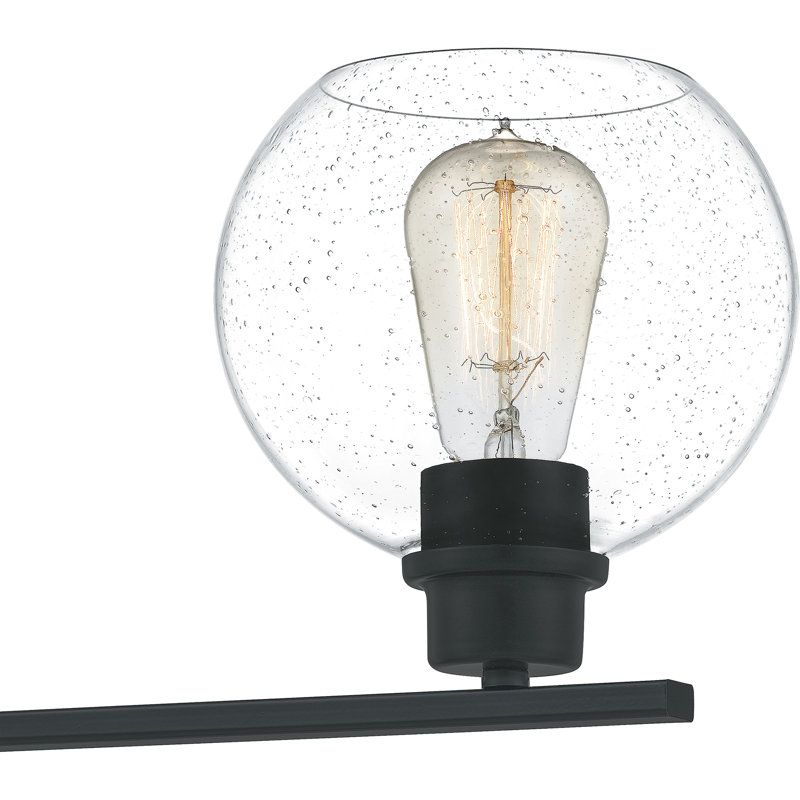 Éclairage de salle de bain à intensité variable 3 lumières Gardiner, Noir mat, Bullé