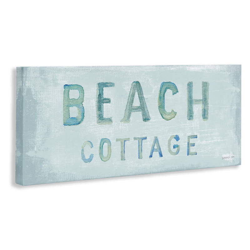 «Beach Ocean Word Painting», impression sur toile, 10" H x 24" W