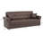 Bertrand 86 in. Vegan Leather 3-Seater Twin 3-in-1 Sleeper Sofa Bed with Storage-1283442380
