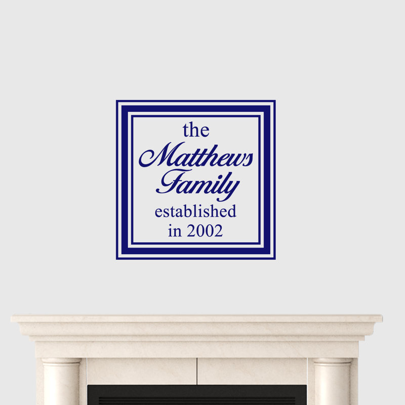 Text & Numbers Wall Decal, Navy Blue, Yes