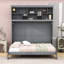 Grand lit escamotable mural grand format avec tablettes supérieures et ports USB doubles-881768781