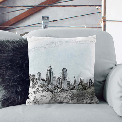 Philadelphia Skyline Cushion with Filling