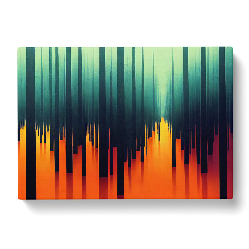 Striking Abstract Forest - Wrapped Canvas
