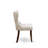5 Piece Dining Set Includes a Rectangle Dining Room Table and 4 Doeskin Linen Fabric Upholstered Parson Chairs, Mahogany-20333931-20333932-20333933
