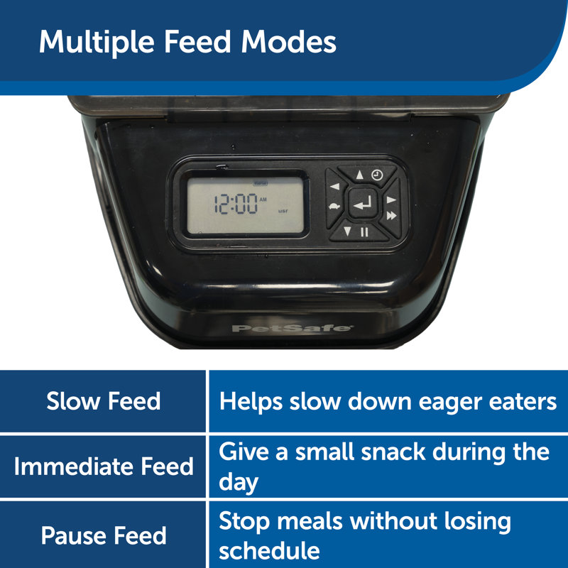 PetSafe Black Automatic Feeder with Stainless Steel Bowl