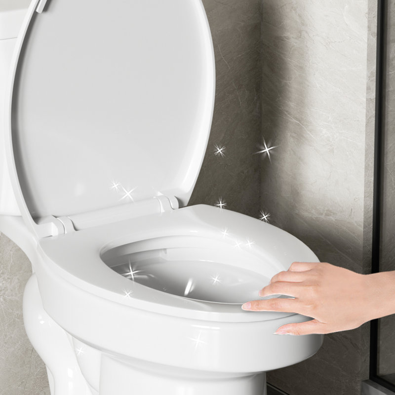 Deux toilettes avec chasse d'eau 1,28, 4,8 siphonique, simple latérale, hauteur, blanc brillant 004, projet de rénovation, deux, équipement de salle de bain brillant