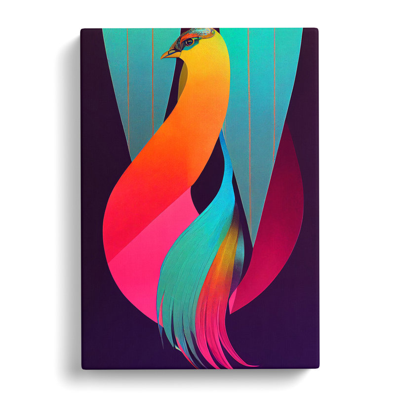 Abstract Bird No.5 - Wall Art, 50cm H x 35cm W x 3cm D, Wrapped Canvas