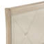 Lit double de style classique, tête de lit tapissier beige et cadre inclus, similicuir