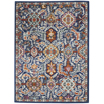 Tapis bleu Augusta