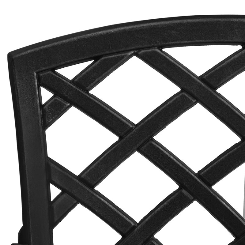 Maubray Square 4 - Person Aluminum Dining Set, Black