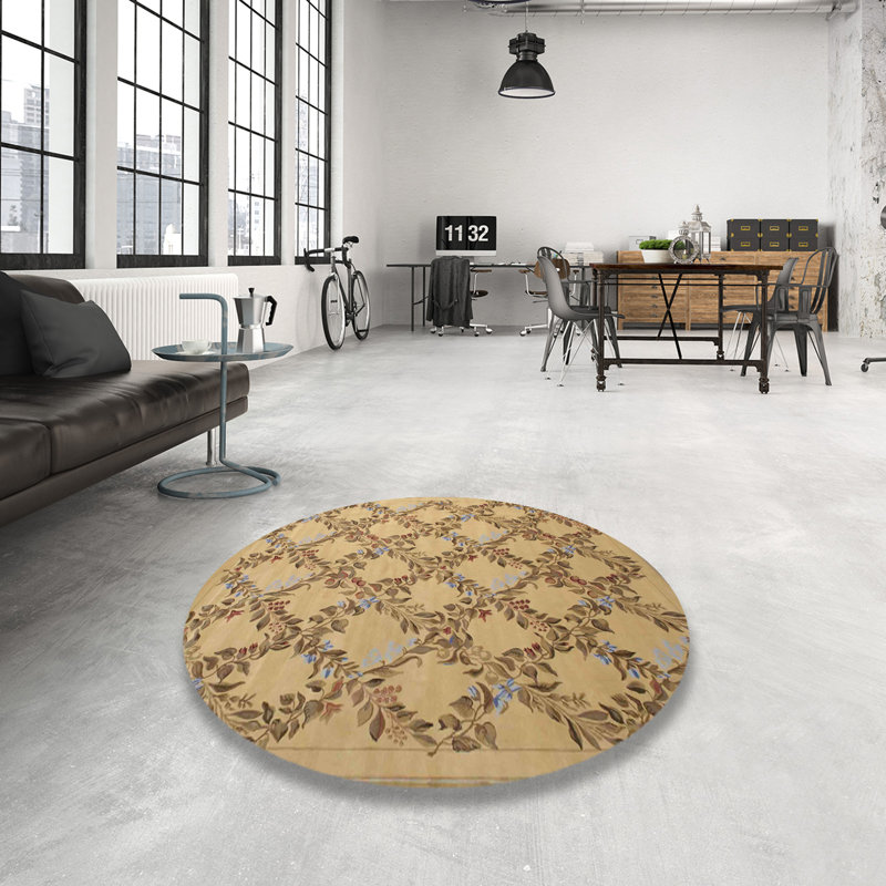 Mylie Floral Indoor Rug, Round 6'