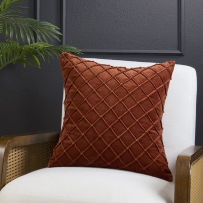 Housse de coussin en velours Diamond Pintuck
