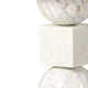 Zed Marble Pedestal End Table