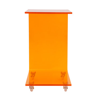 Table d'appoint mobile en acrylique pour table d'appoint en forme de C