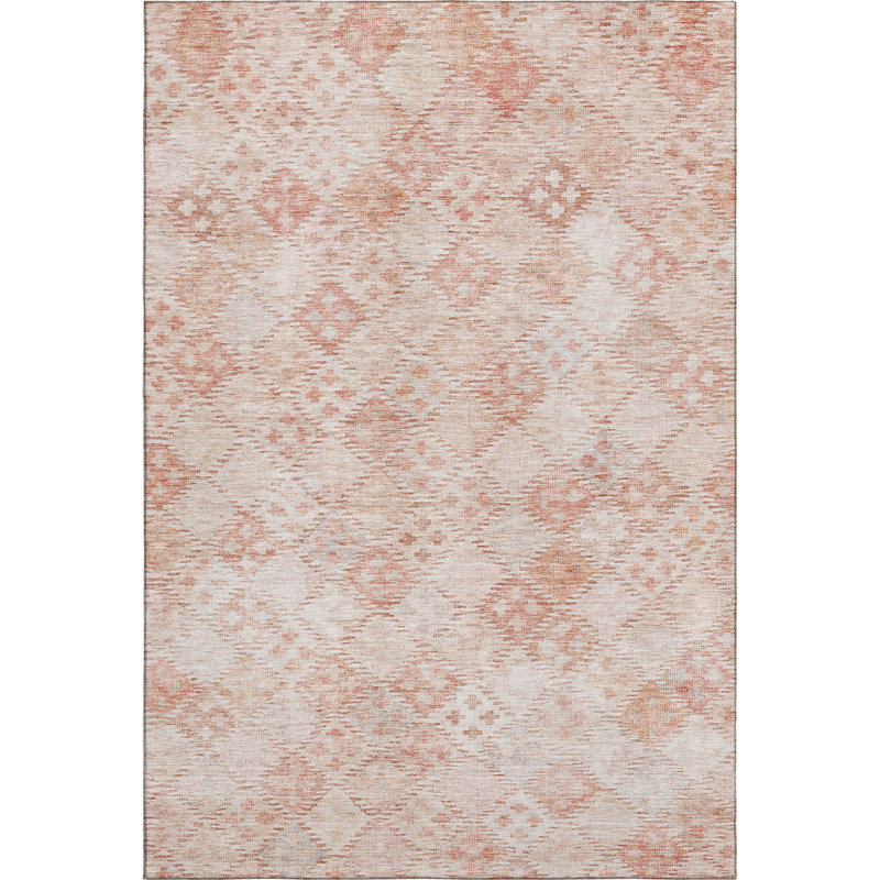 Premium Machine Washable Jamil AMF1081 Geometric Rug, Rectangle 10' x 14'
