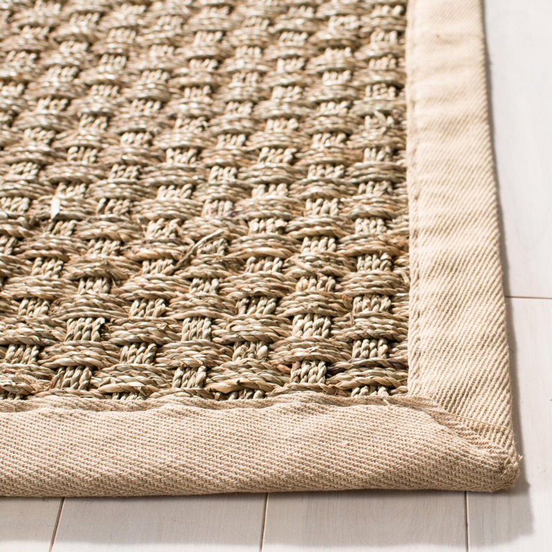 Delapena Natural Fiber Seagrass Rug, Runner 76 x 305 cm, Natural/Beige