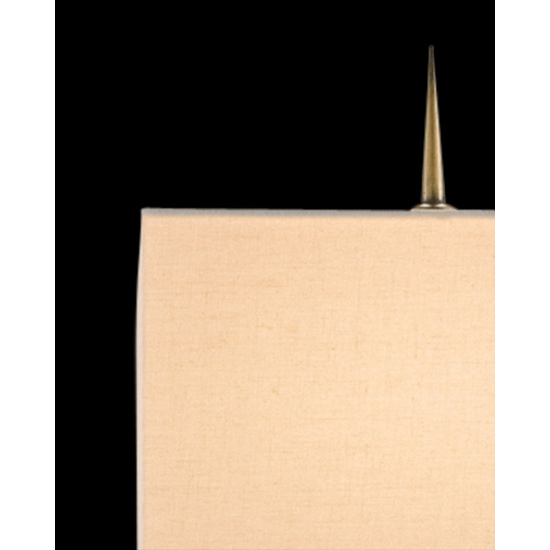 Thompson Buffet Table Lamp, Brass/White