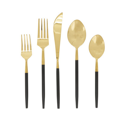 Golden Glint Two-Tone Flatware