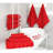 Soft Linen Luxury 6 Piece Towel Set, 2 Bath Towels 2 Hand Towel 2 Washcloths, 600 GSM 100% Cotton Turkish Towels For Bathroom, Red Towel Sets-126442765