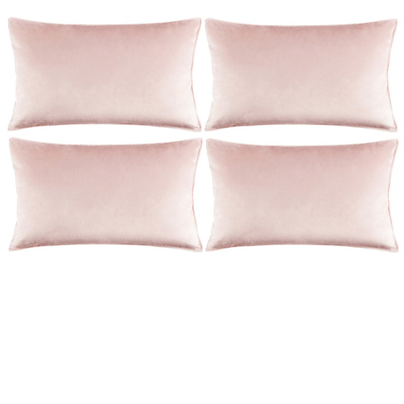 Velvet Reversible Throw Pillow, Pink