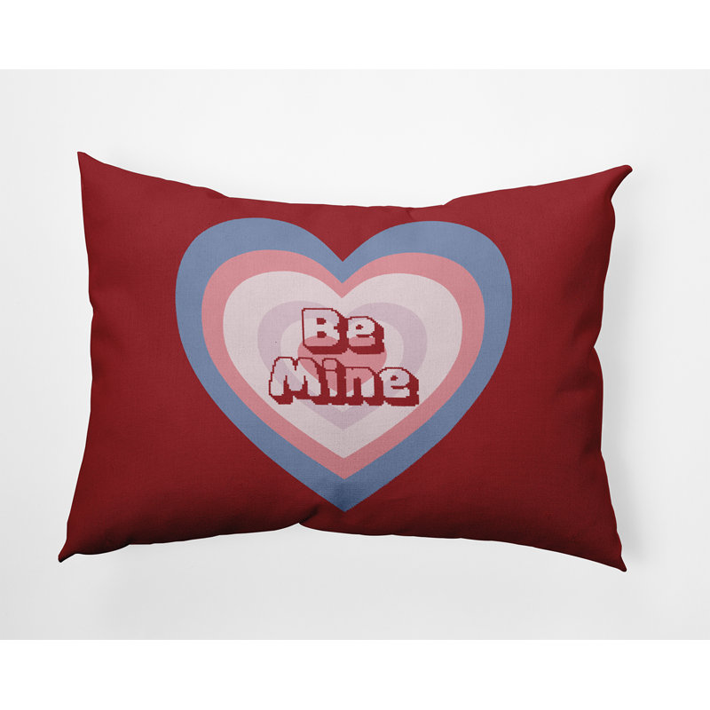 Coussin décoratif Be Mine PHW1620RE2, H 14 po x l 20 po, Rectangulaire