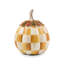 Harvest Glow Amber Check Pumpkin