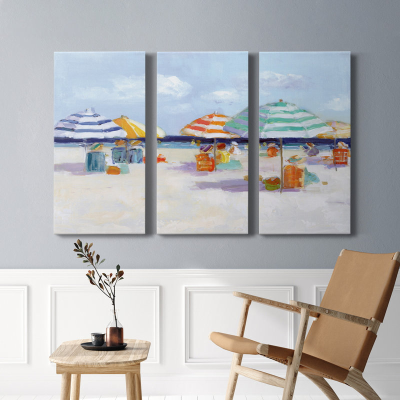 Day Dream Believers I - peinture sur toile tendue 3 pièces, H 60 po x l 120 po x P 1 po