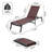 Outdoor Chaise Lounge Chair With 5-position Adjustable Back, Foldable Patio Lounge, 400 Lbs-42474465