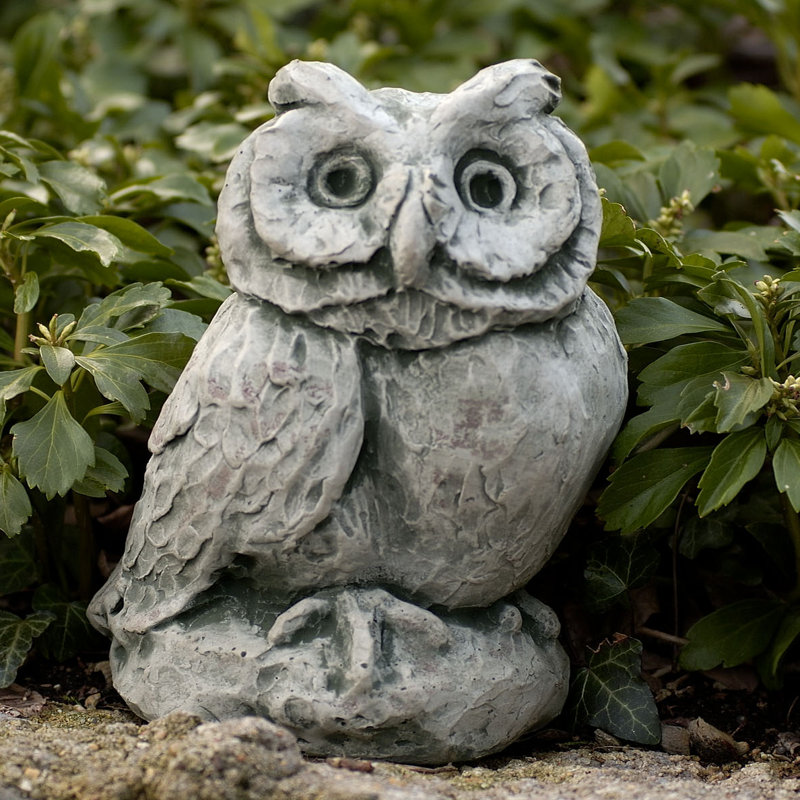 Bird Owl Garden Statue, Alpine Stone
