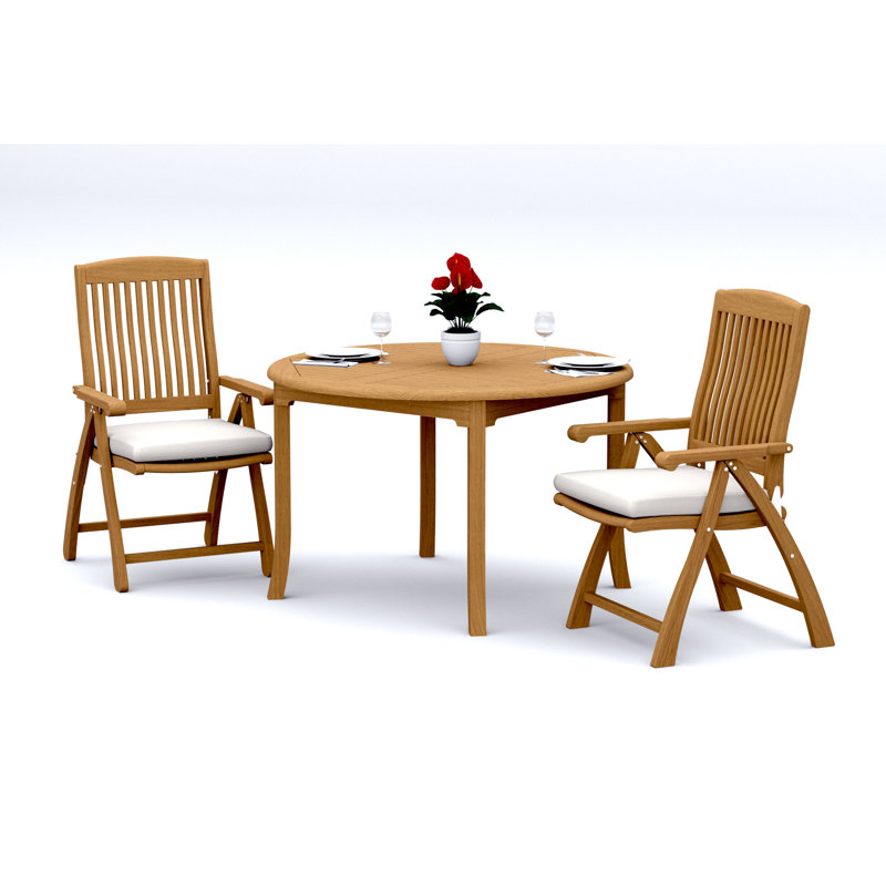 Marley Outdoor - Piece Teak Dining Set, 2
