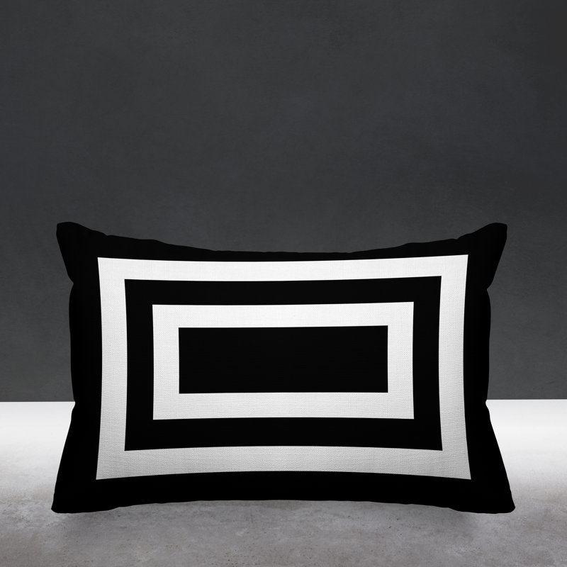 Coussin décoratif intérieur / extérieur Burt, Noir