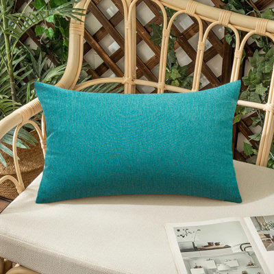Set of 2 Polyester Indoor/Outdoor Throw Pillows Covers 12"x20" Lumbar support
