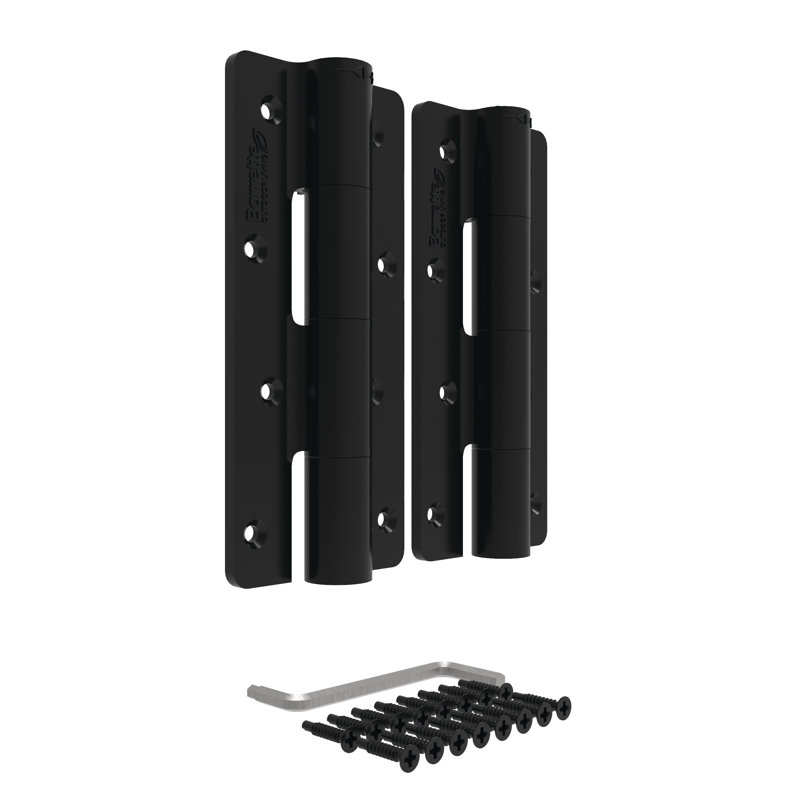 Black Heavy-Duty Self-Closing Butterfly Gate Hinges