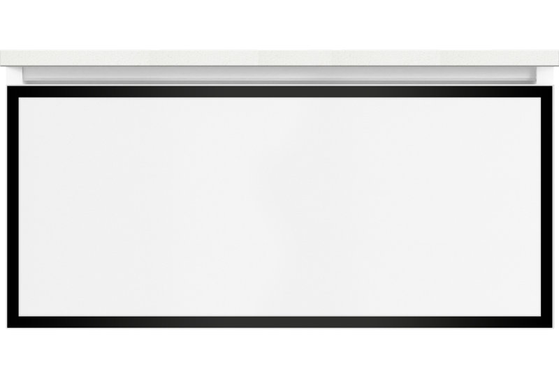 Profiles Framed 36" Single Bathroom Vanity Base Only, Plumbing Drawer, Yes, Matte Grey/Matte Gold