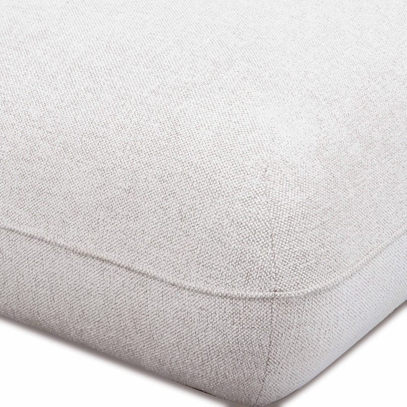 Arezza Stone White Basketweave Ottoman