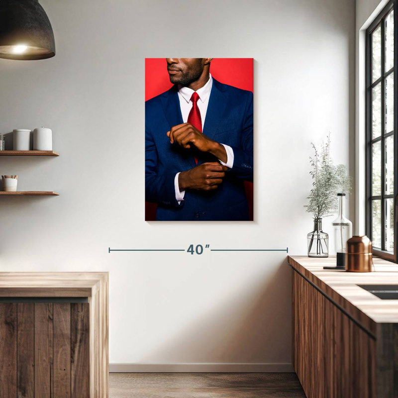 Shuttleworth Man In Blue Suit, 36" H x 24" W