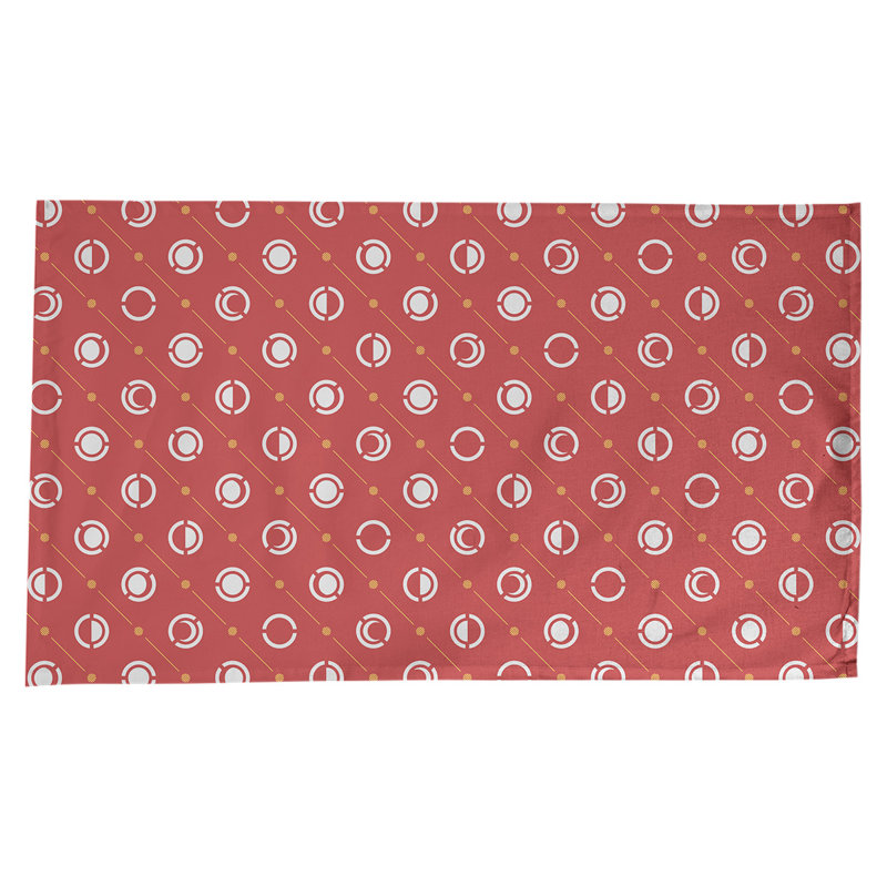 Classic Moon Phases Tablecloth, Red/Yellow/White