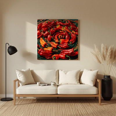 Légumes, piment, art mural brun Cayenne