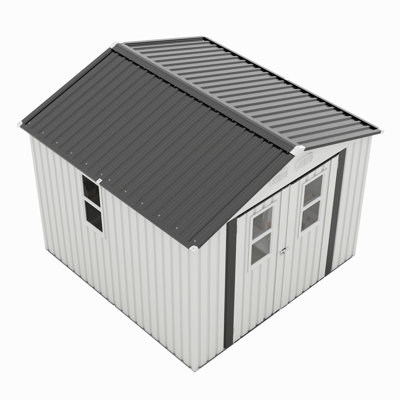 Outdoor Storage Shed, 8X8  Protective Film, Four Daylight Windows Lockable Doors,A Practical And Thoughtful Gift