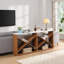 Console Farmhouse de conception détachable en forme de X, offrant du rangement et une utilisation polyvalente pour le vestibule, le salon et le couloir